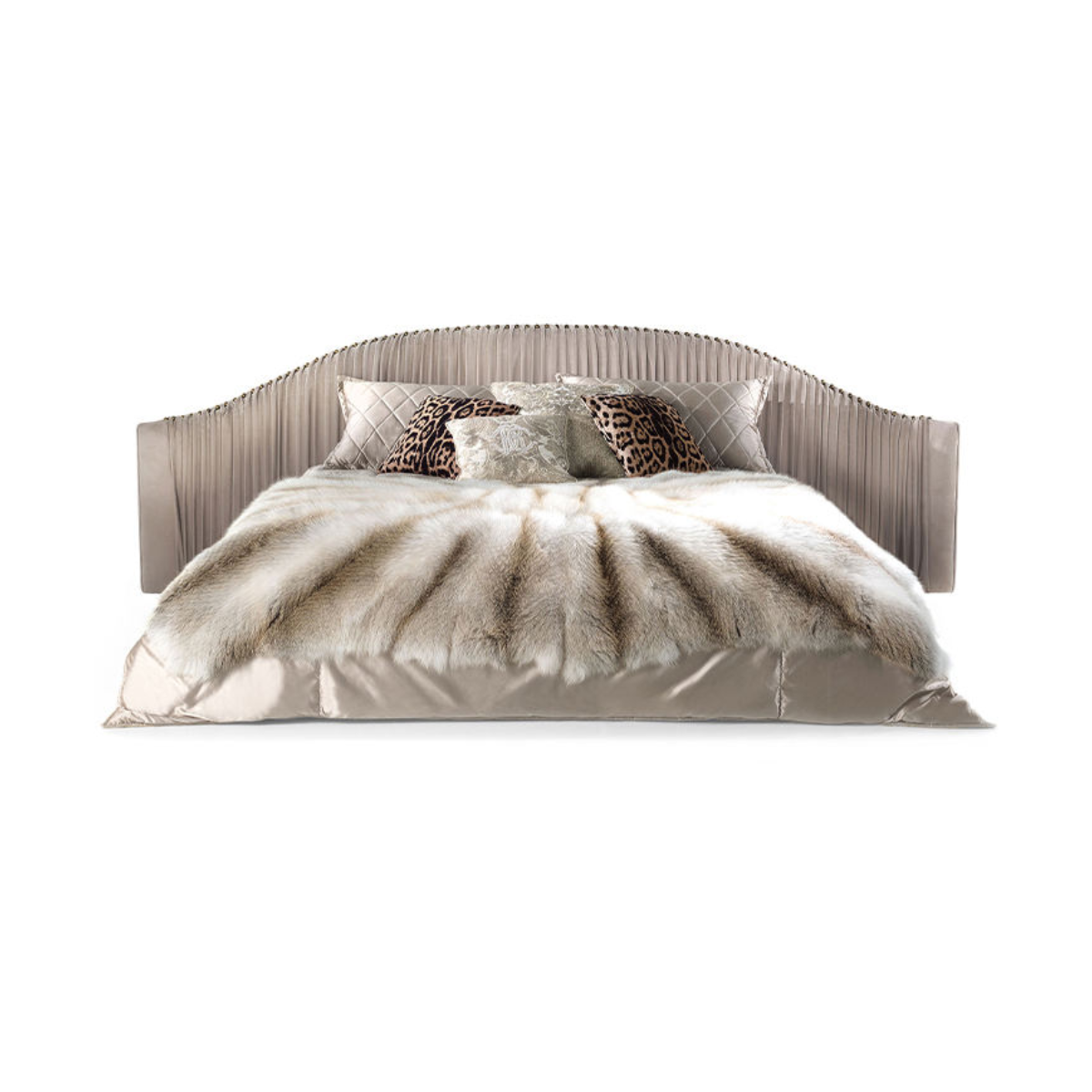 Taupe Pleat Bed
